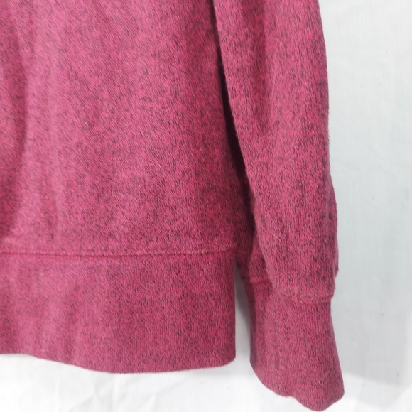 Roots 1/4 Zip Collared Heathered Cranberry Sweatshirt, Mens XS - Picture 3 of 9